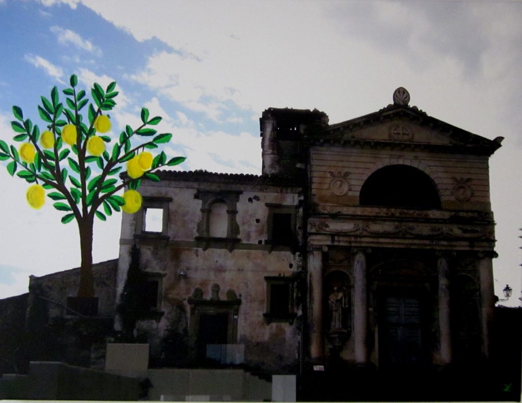 Ruine mit Zitronenbaum